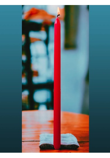 Kandlefo Uzun Antik Mumlar 34 Cm 5'li Paket 211812285 Kirmızı