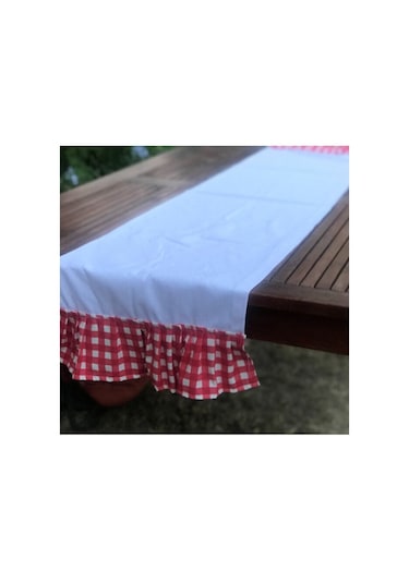 Fırfırlı Mavi Pötikare Runner & Ranir Diğer