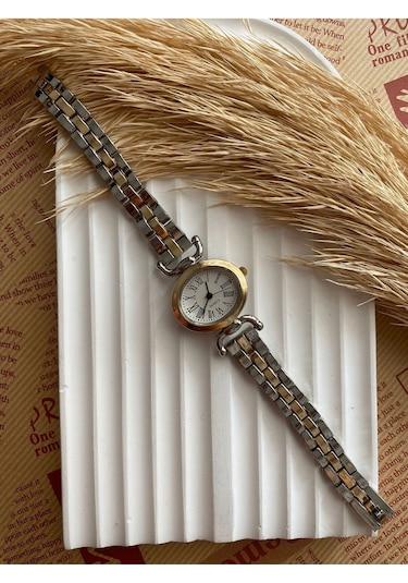 Rub072 25 Mm Rubsey Retro Minimal Hasır Kordon Vintage Kadın Kol Saati Siyah
