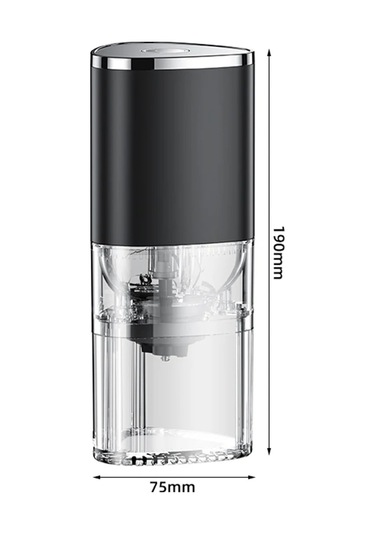 Youmex Evde Kullanım İçin Elektrikli Kahve Fincanı, İnce Toz Haline Getiren Otomatik Değirmen, Tıbbi Bitkiler İçin De Faydalı, 25g Ölçekli, Usb Şarjlı Siyah