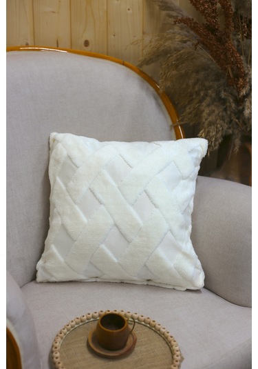 Cross Welsoft Jakarlı Dekoratif Kırlent Kılıfı 43x43 - Ztcross KARIŞIK