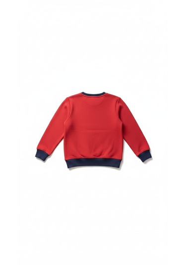 Coupon Çocuk Sweatshirt / Logo Baskılı Kırmızı