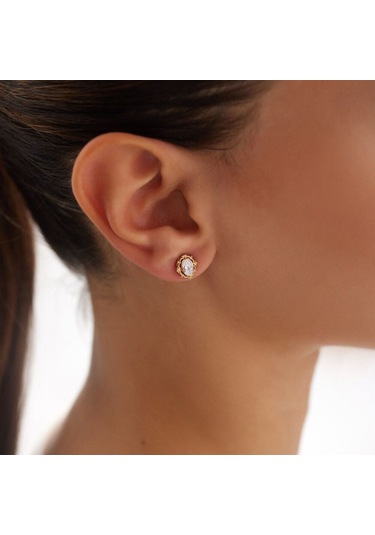 14 Ayar Atın Vintage Küpe Yeni T14292 Renkli