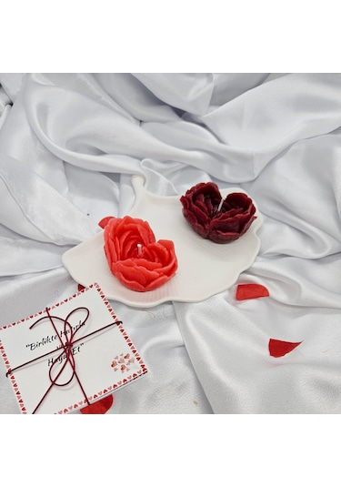 Sevgililer Günü Kalp Mum