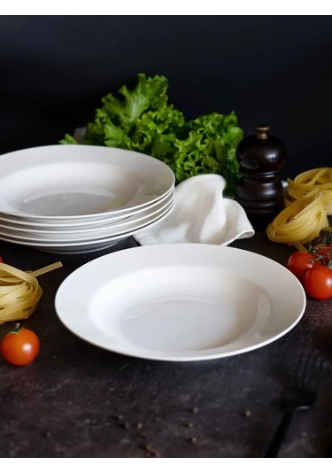 Korall 6 Adet Derin Çorba Tabağı Beyaz 20,5cm City 153587897 Beyaz