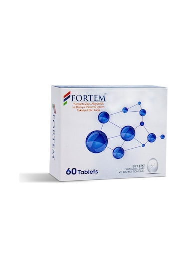 Fortem Kapsül Fortem Akgünlük ve Yumurta Zarı Etkisi İçeren 60 Tablet