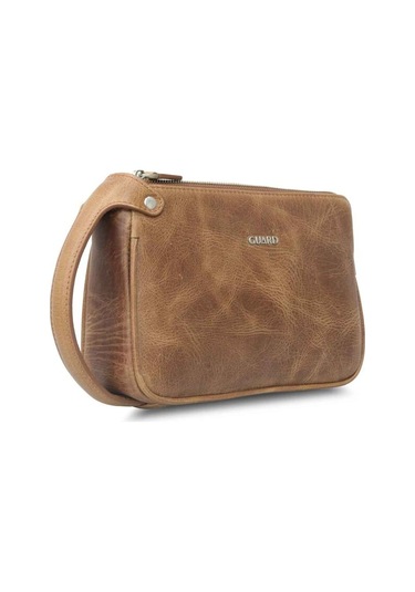 Guard Antik Taba Unisex Çift Fermuarlı El Çantası - Grd2403xw22496 Diğer Çok Renkli