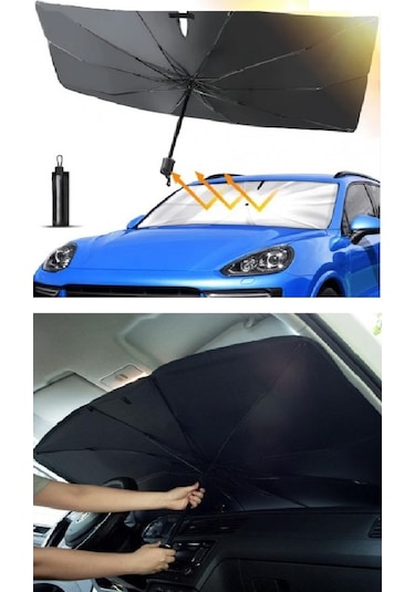 Periboia Katlanabilir Araç Ön Camı Güneş Koruyucu Gölge Şemsiye A