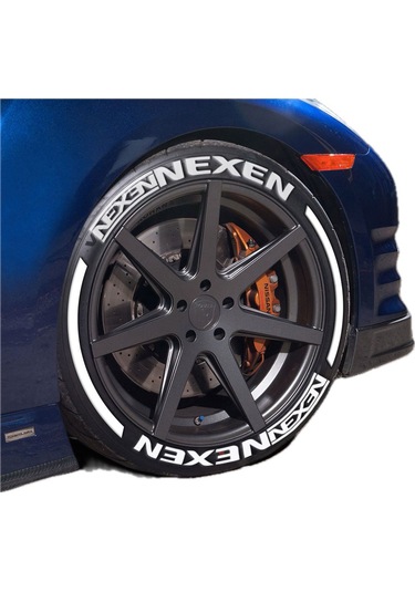 Nexen + Kuyruk Lastik Yazısı Araç Lastik Stickeri 8adet Büyük Boy