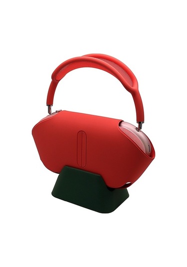 Tongxida Airpods Max İçin Silikon Şarj Edici Masaüstü Standı - Siyahımsı Yeşil Siyah