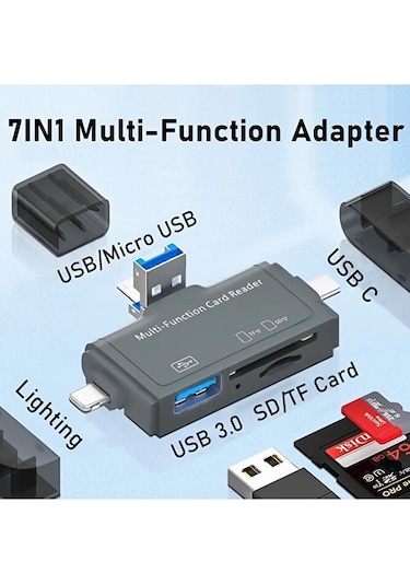 Multi Otg Usb Ligtning İphone - İpad Uyumlu Ve Type-c Girişli Kar