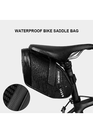Jeemson Dayanıklı Polyester Bisiklet Sele Çantası - Reflektif Şeritli, Kompakt Ve Güvenli Yolculuk İçin Siyah