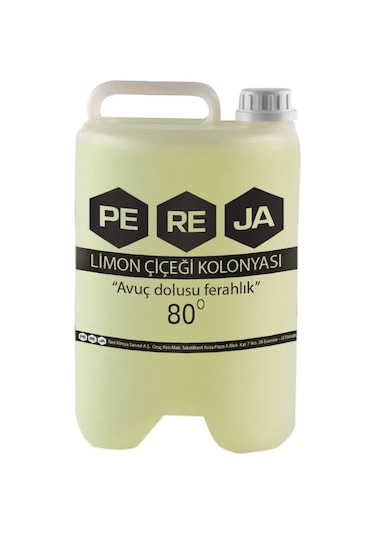 Pereja 80 Derece Limon Çiçeği Kolonyası Bidon 5 L + Huni
