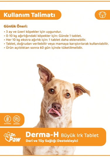 Dr. Paw Derma H Plus Tüy Sağlığı Destekleyici Tablet 120 G