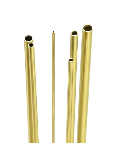 1 Adet Pirinç Boru Dıy Tüp Yuvarlak Çap 2/3/4/5/6/7/8/10/14/16/20mm L200mm 300mm Pirinç Boru Pirinç Boru Kesme