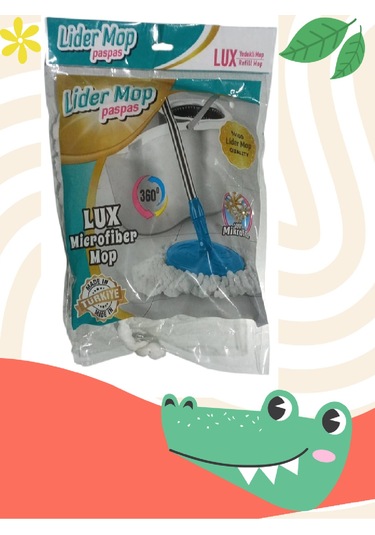Lider Mikrofiber Yuvarlak Mop Paspas Lux Yedek Ucu 2 Adet