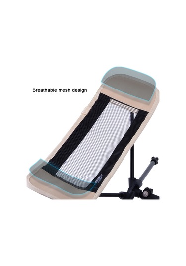 Sundick-katlanır Ay Sandalye Alüminyum Alaşım Ayak Dayanağı Siyah