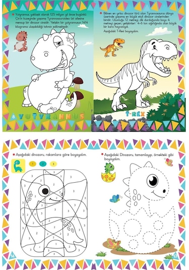 12 Adet Kuru Boya Hediyeli 10 Kitaplı Eğitici Ve Etkinlikli Boyama Seti