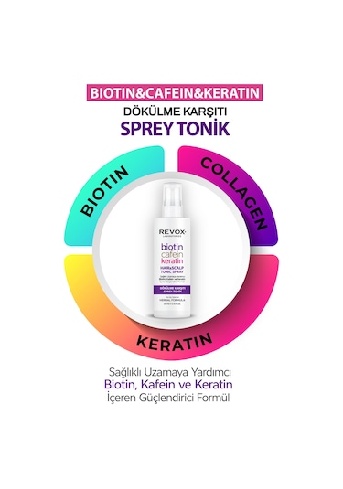 Revox Biotin Kafein ve Keratin İçeren Sprey Tonik 200 ML