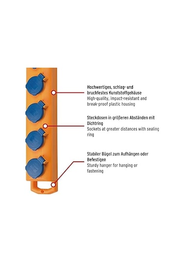 Super-solid Sl Ip54 Lisanslı 5'li Uzatma Priz Kaçak Akım Roleli, Standart 1