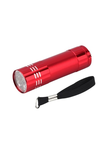 Ultra Parlak Düşük Tüketim Alüminyum Alaşımlı 9 Led'li El Feneri Meşalesi Siyah