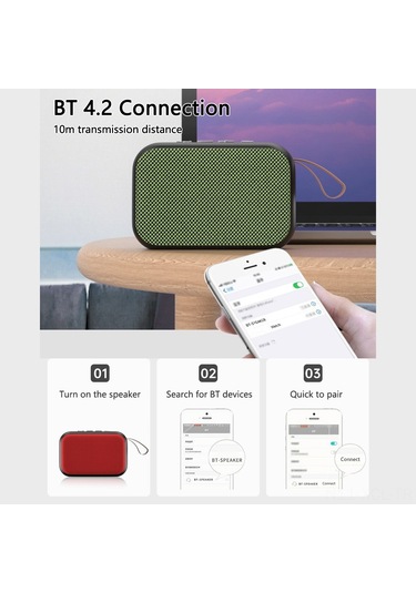 Konesam Kırmızı Dış Mekan Bluetooth Hoparlörü - Hıfı Ses Kalitesi, Usb/tf Kart/dab Radyo, Kolay Taşınabilir Mini Subwoofer