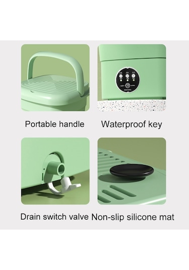 Sones 4.5l Mini Taşınabilir Katlanabilir Ev Tipi Çamaşır Makinesi İç Çamaşırı Yıkayıcı, Renk: Meyve Pembesi Ab Fişi