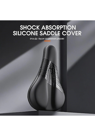 Tenfowee Dağ Bisikleti Yumuşak Jiletli Yuvarlak Sandalye Kılıfı - Silikon + Pu Deri + Hafıza Köpük Materyal, 28.5x18x4cm, 221g Bisiklet Spor Aksesuarı Siyah
