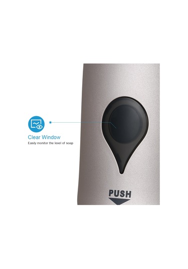 Hangfox 1000ml Duvar Tipi Sabunluk - Şampanya Altın Renk, Manuel Basmalı, Damlatmaz Tasarım Delik Açma Gerekli Şampanya Altın