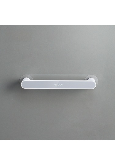 Yunboo Banyo Bulaşık Havlusu Rakusu - Delme Yok Süper Sijajlı Montaj - Tek Çubuklu Sağlam Plastik Tasarım - Gri Kısa Model Diğer