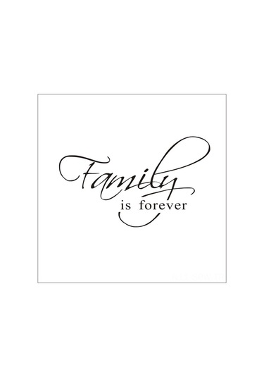 Maiyame Family Kalıcı Duvar Sticker, Ev Dekorasyonu, Kolay Kullanım, 51cmx32cm Siyah, Dayanıklı Malzeme, Ev İçi Zenginleştirici Diğer