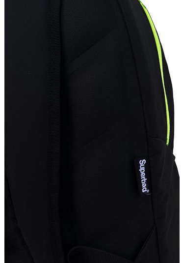 Superbag Sırt Çantası Siyah-Fosforlu Sarı Seyahat Kurs Okul Günlük Kullanım Siyah - Sarı