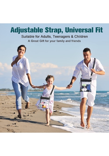 Dofolink Şeffaf Tpu Spor Etkinlikleri Ve Konserler İçin Çapraz Askılı Çanta - Güvenlik Kontrollerinden Kolay Geçiş, Ayarlanabilir Askı Siyah