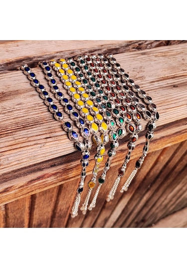 8x10 Mm 5 Adet Toptan Mineli Alpaka Tesbih