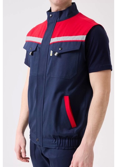 İş Yeleği Gabardin Kumas Yazlık Grikırmızı Reflektörlü Royal Hafif Nefes Alabilir Çok Cepli Lacivert-kırmızı İş Yeleği Gabardin Kumas Yazlık Grikırmızı Reflektörlü Royal Hafif Nefes Alabilir Çok Cepli Lacivert-kırmızı