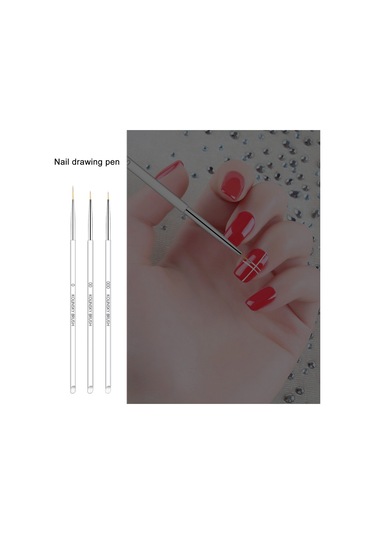 Reedark 3 Adet Tırnak Çizim Kalemi Seti - Şeffaf Kristal Gövde - Detaylı Çizim Ve Çizgi Çizme Uygulamaları