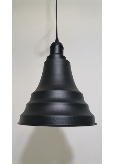 Riolight Retro Siyah Içi Beyaz Tekli Metal Sarkıt Çap:23Cm (538286608)
