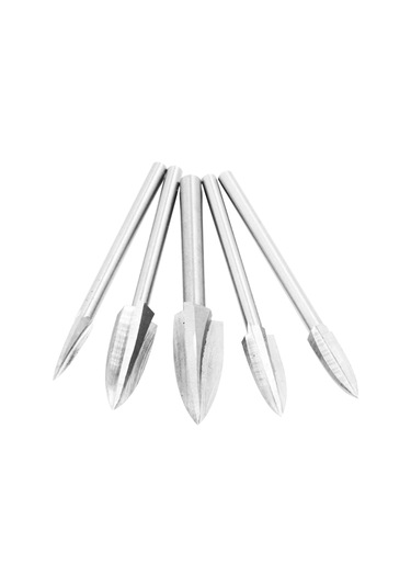 Geeroyoo 5 Parça Ahşap Oymak Matkap Ucu Seti - Hızlı Çelik Malzeme, 3-8mm Çap Aralığı