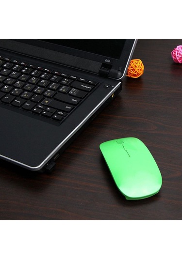 Vaorlo 1600 Dpı Usb Optik Kablosuz Bilgisayar Faresi 2.4g Alıcı Süper Ince Fareler Pc Laptop Için