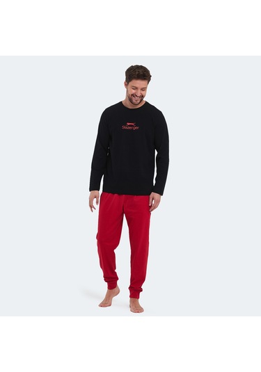 Slazenger PARTH IN Erkek Pamuklu Siyah Pijama