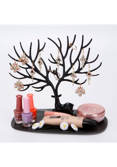 Kenpazar Siyah Geyik Tasarımlı Takı Mücevher Standı Çok Renkli