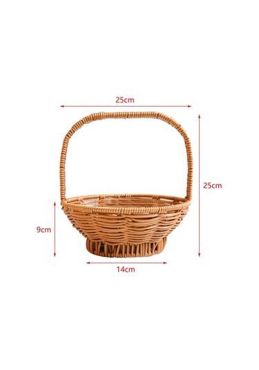 Homyl Açık Plaj Alışverişi Için Dokuma 14cmx25cm Kahverengi