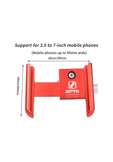 Shineyee Motosiklet Bisiklet Telefon Tutucu Cnc Alyuminyum 360 Döner 4 Tırnaklı Kaymazsız 3.5-7 İnç Telefonlar İçin Kırmızı Kırmızı