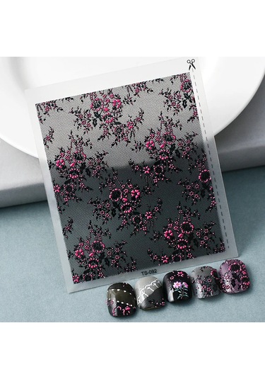 1 Adet Siyah Beyaz Yay Kelebek 5d Tırnak Çıkartmalar Nail Art Dekorasyon Kabartma Disney Karikatür Çiçek Nail Art Çıkartmalar Tırnak Malzemeleri Multı