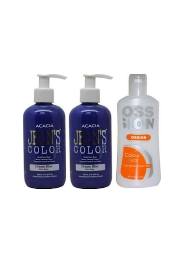 Saç Boyası Mavi Rüya 250ml 2ad Ve Ossion Boya Temizleyici 200ml