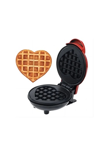 Mocatt Kalp Şeklinde Waffle Makinesi, Sandviç Makinesi, Pişirme, Fırın Tepsisi, Pink 1