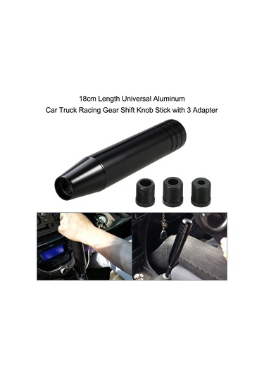 18cm Uzunluk Evrensel Alüminyum Araba Kamyon Yarış K6189b Siyah