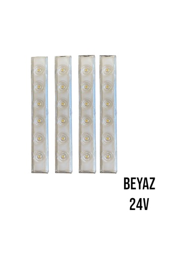 6 Mercekli 24v Beyaz 6500k Tente Armatür Beyaz 5'li Paket