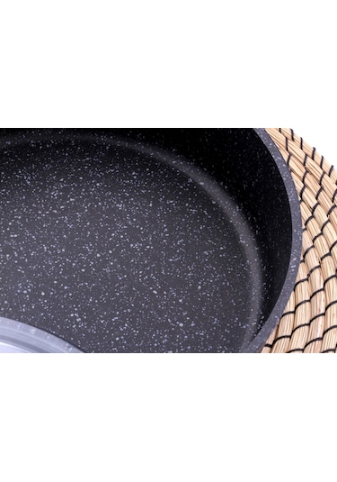 Falez Black Line Döküm Granit Tencere Basık Pilav Tenceresi 28 CM