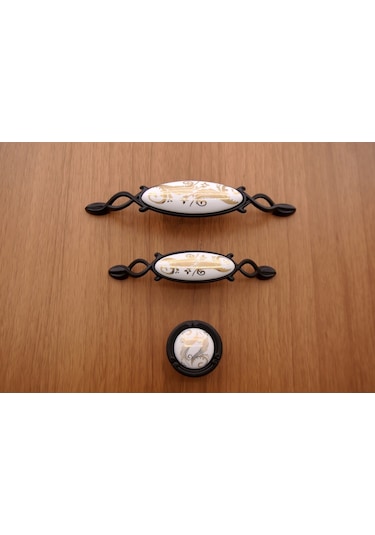 Azimkarhirdavat Porselen Kulp Yeni Zarif Mat Siyah Varak